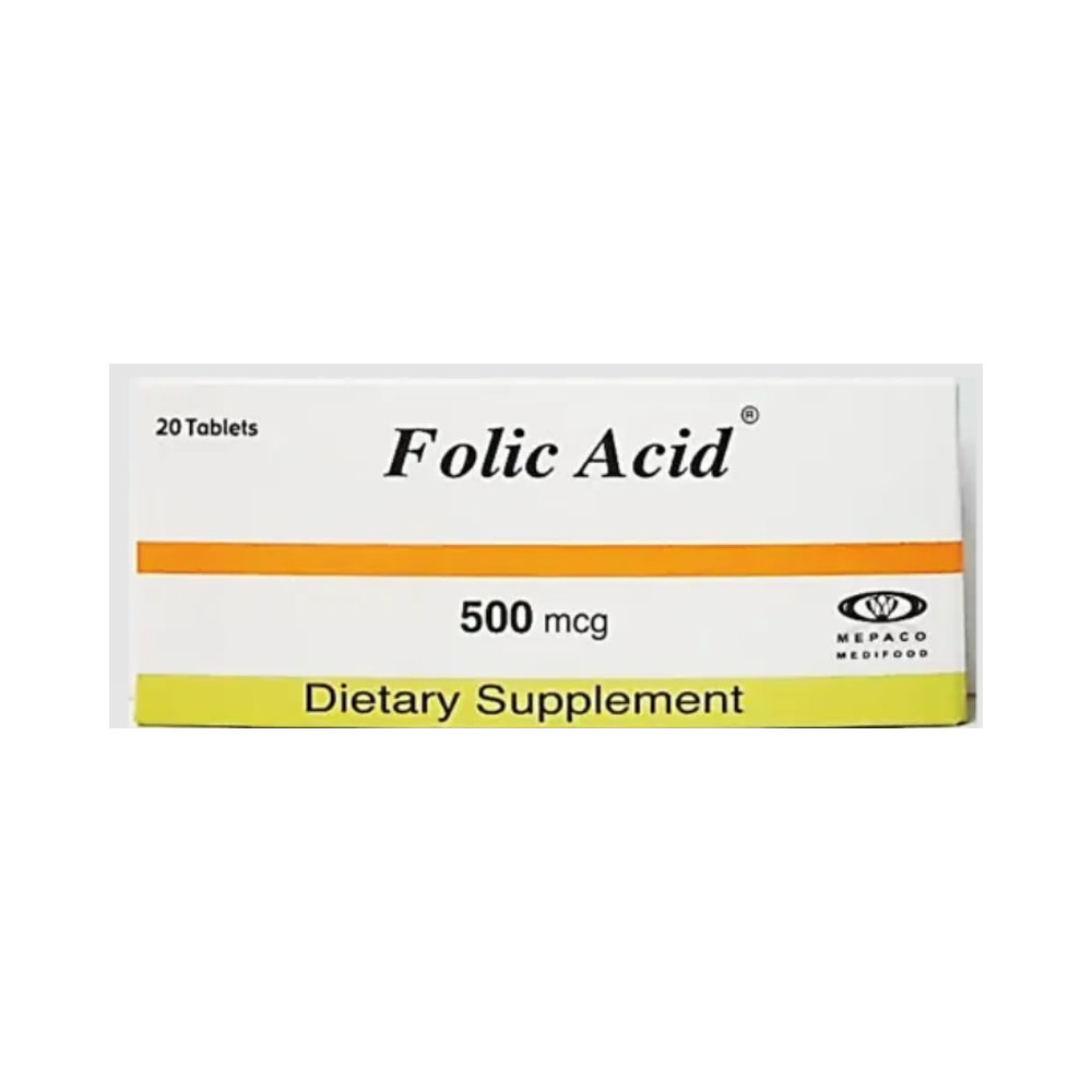 FOLIC ACID 500MG 20TAB MEPACO
